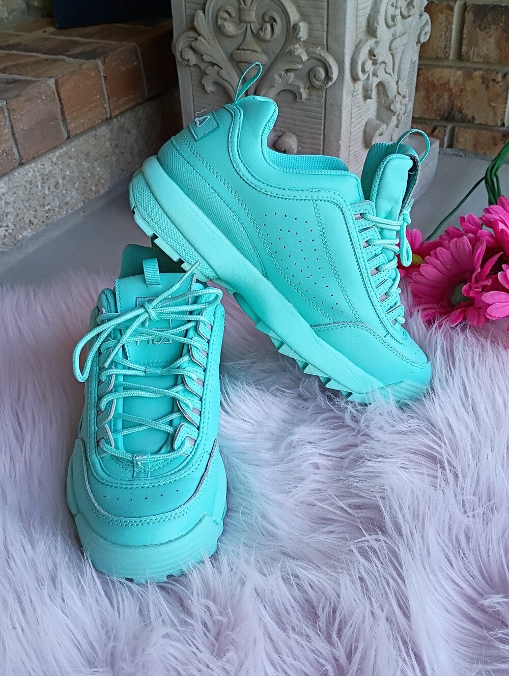 Fila Disruptor II Aruba Blue Aqua Turquoise Women's Sneakers